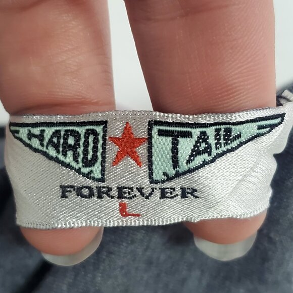 Hard Tail Womens Asymmetric Grunge Tank Top Size L Gray Alternative Steampunk - Picture 5 of 14